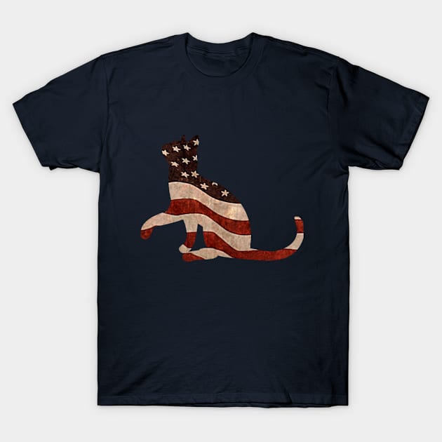 Patriotic Cat T-Shirt by Deanna